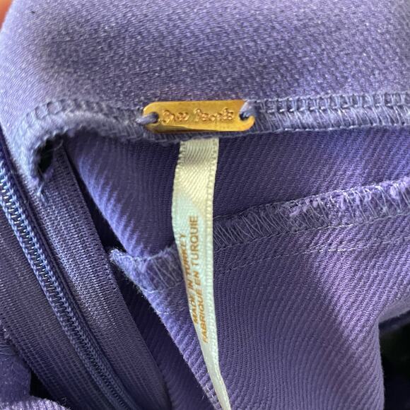 Free People Real Deal Flare Pants XS Womens Purple Split Leg High Rise - Picture 6 of 10